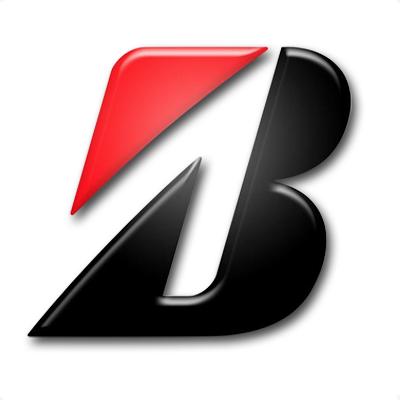 A black and red letter b on a white background