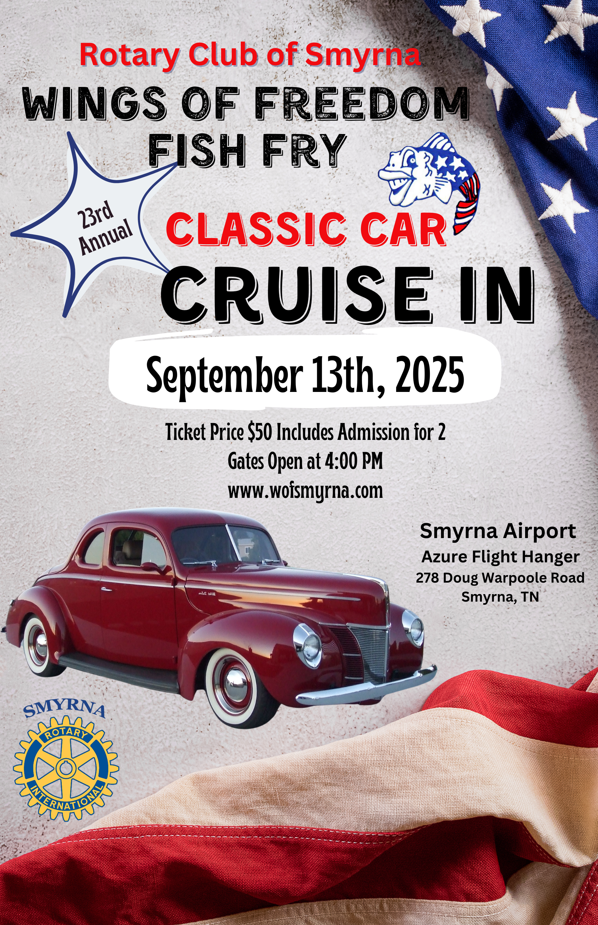 Flyer for Rotary Club of Smyrna, 22nd Annual Event
