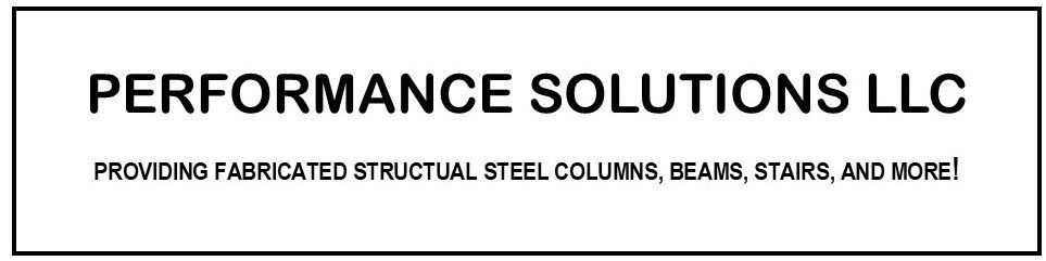 A black and white logo for performance solutions llc