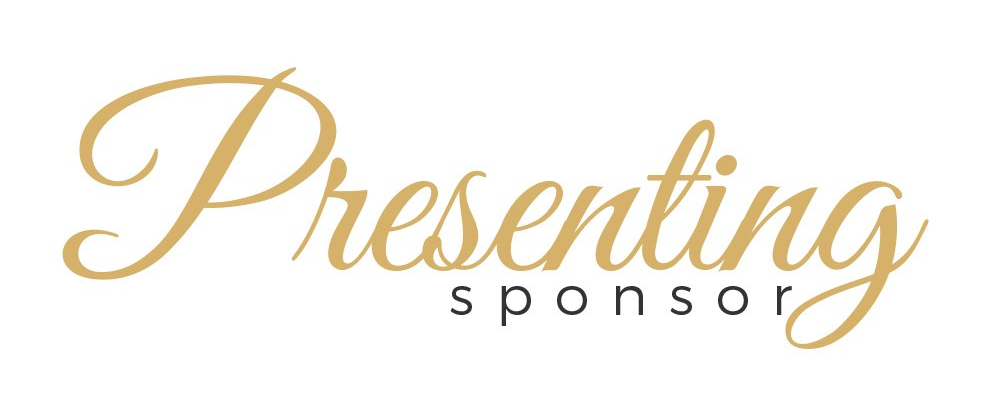 The logo for presenting sponsor is a gold logo on a white background.
