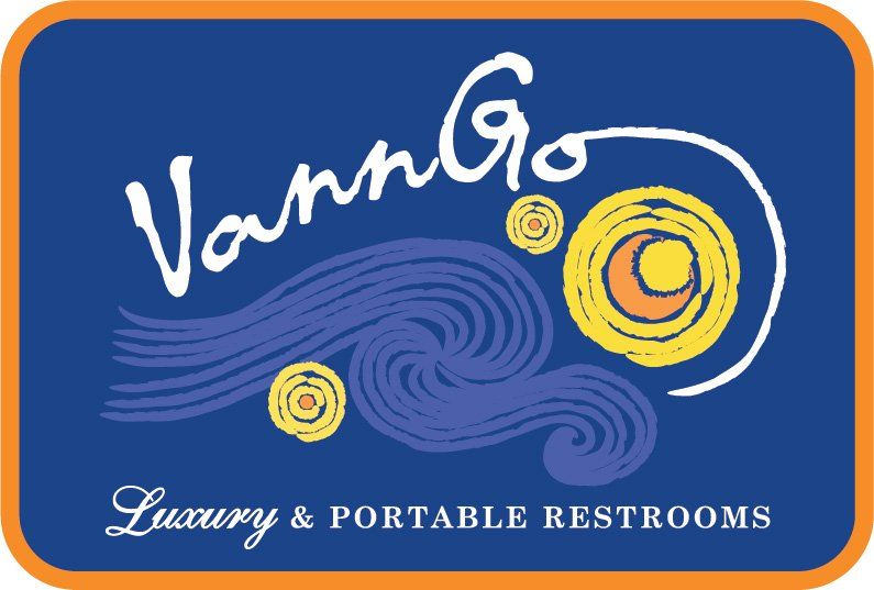A logo for vann go luxury and portable restrooms