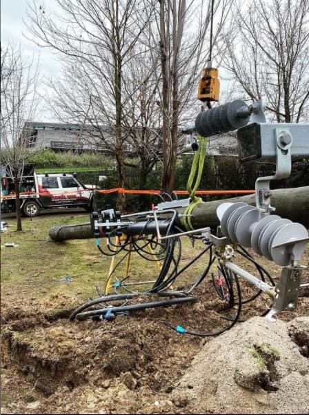 Broken Powerline — Central West Power Construction in Orange, NSW