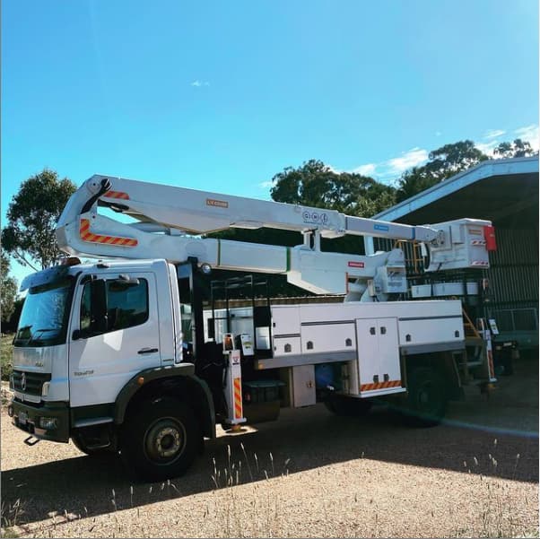 White Electrical Utility Truck — Central West Power Construction in Orange, NSW