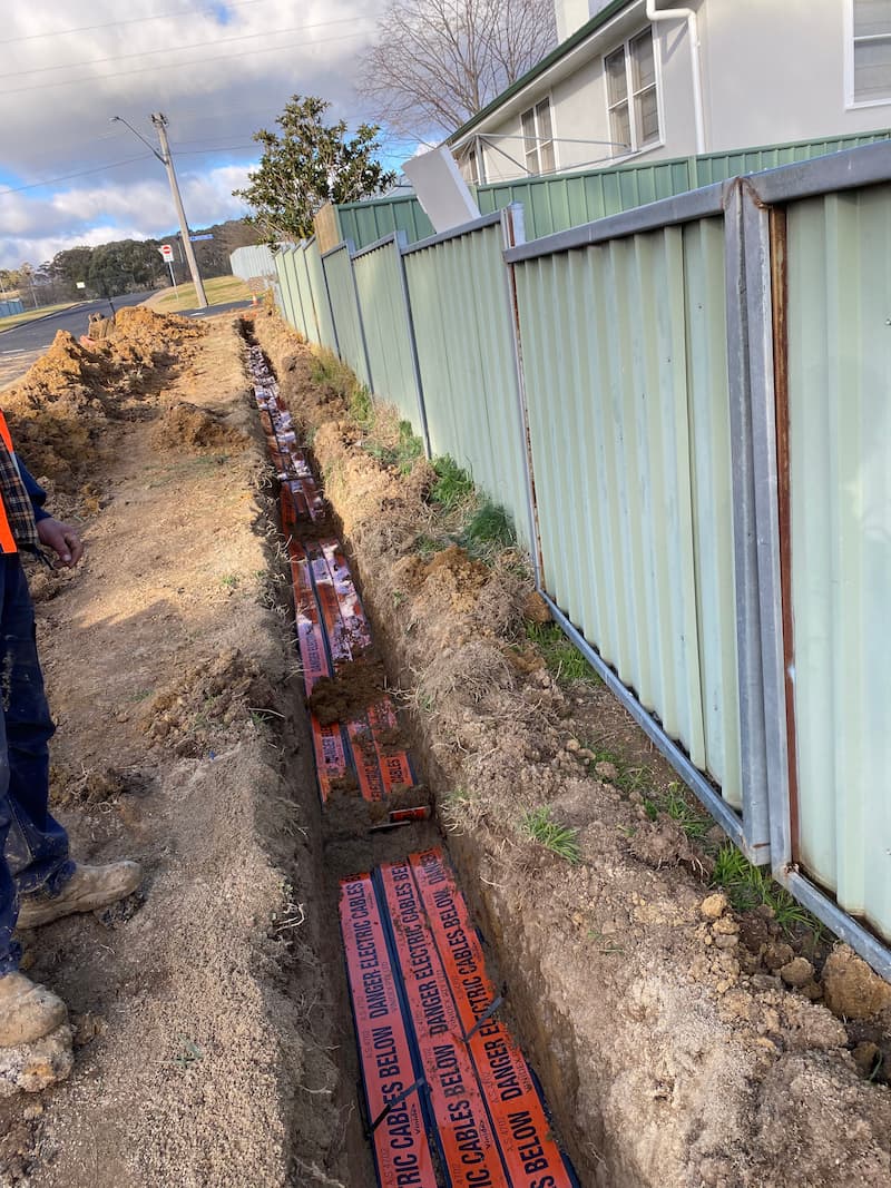 Powerline Buried in Ground — Central West Power Construction in Orange, NSW