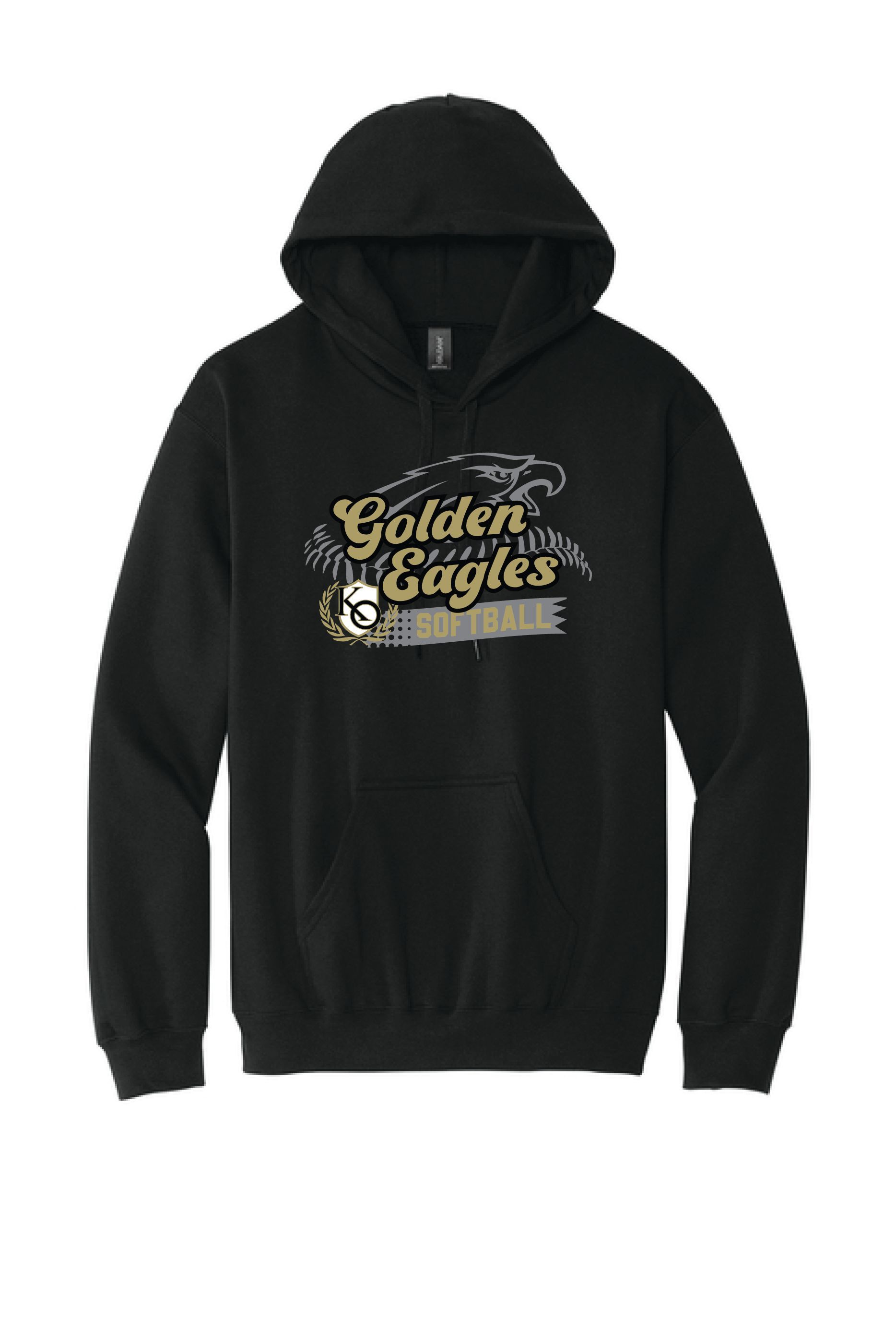 KO Softball SF500B Gildan Youth Softstyle® Midweight Hooded Sweatshirt
