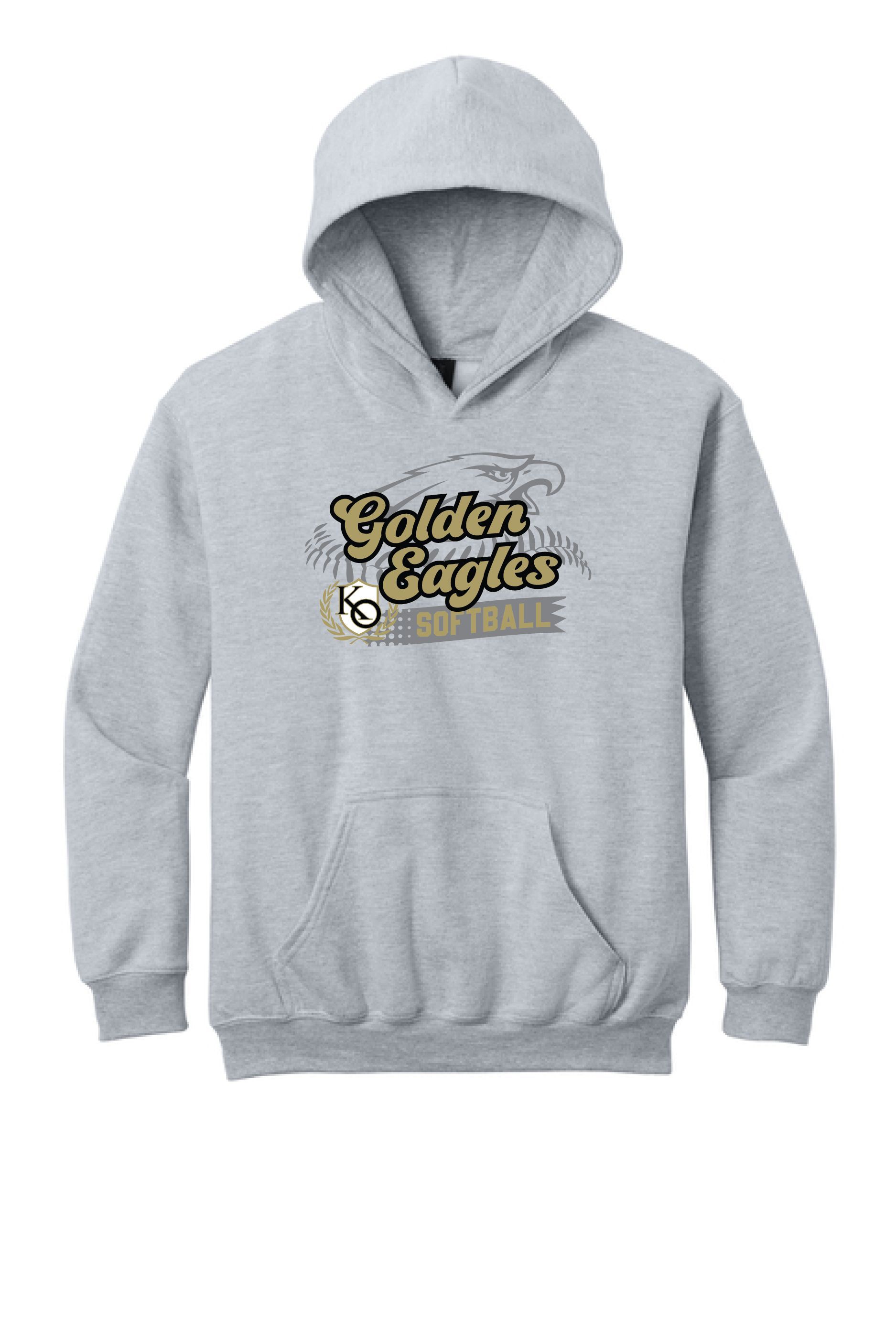KO Softball SF500B Gildan Youth Softstyle® Midweight Hooded Sweatshirt
