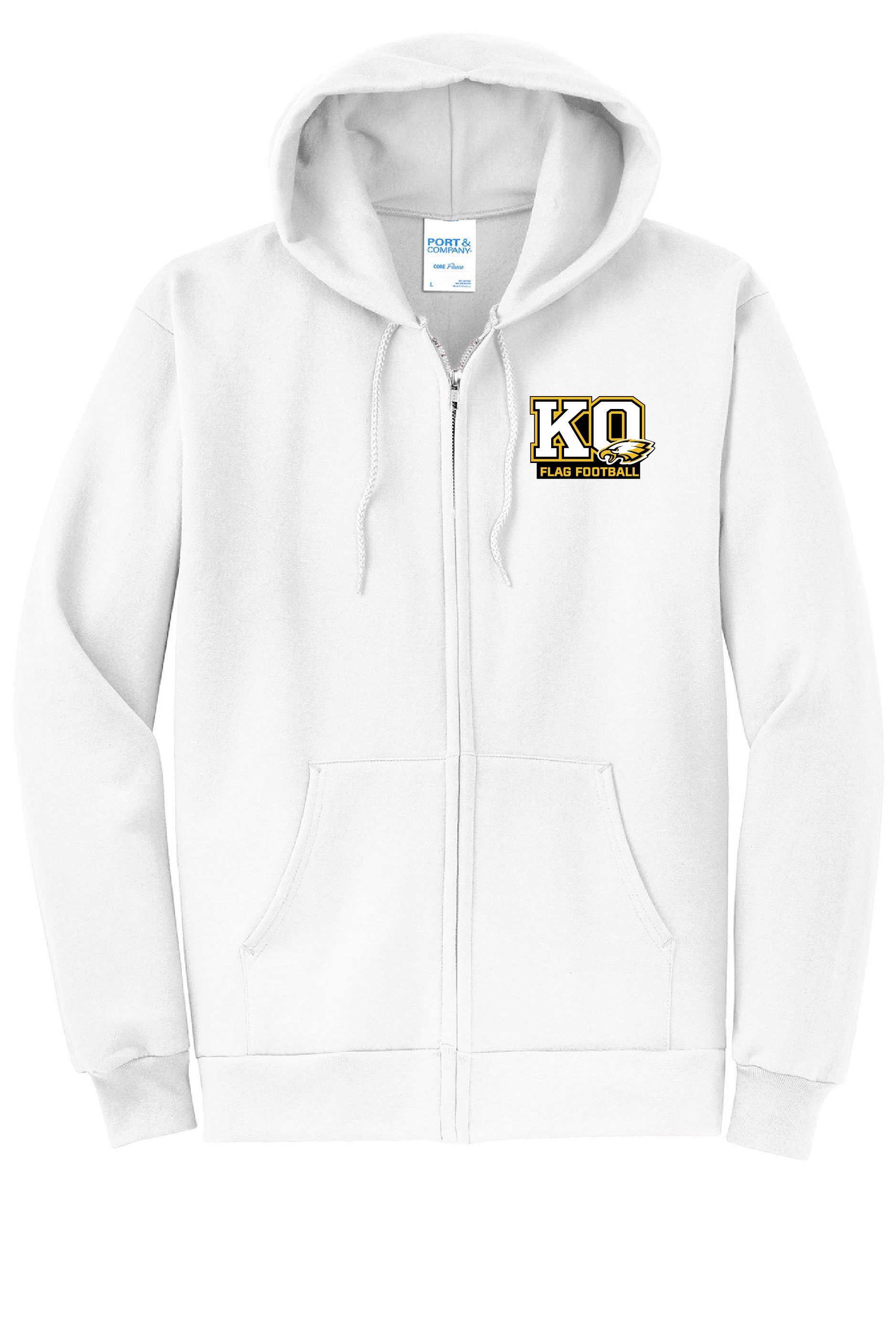 PC78ZH Port & Co™ Core Fleece Full-Zip Hooded Sweatshirt with personalization