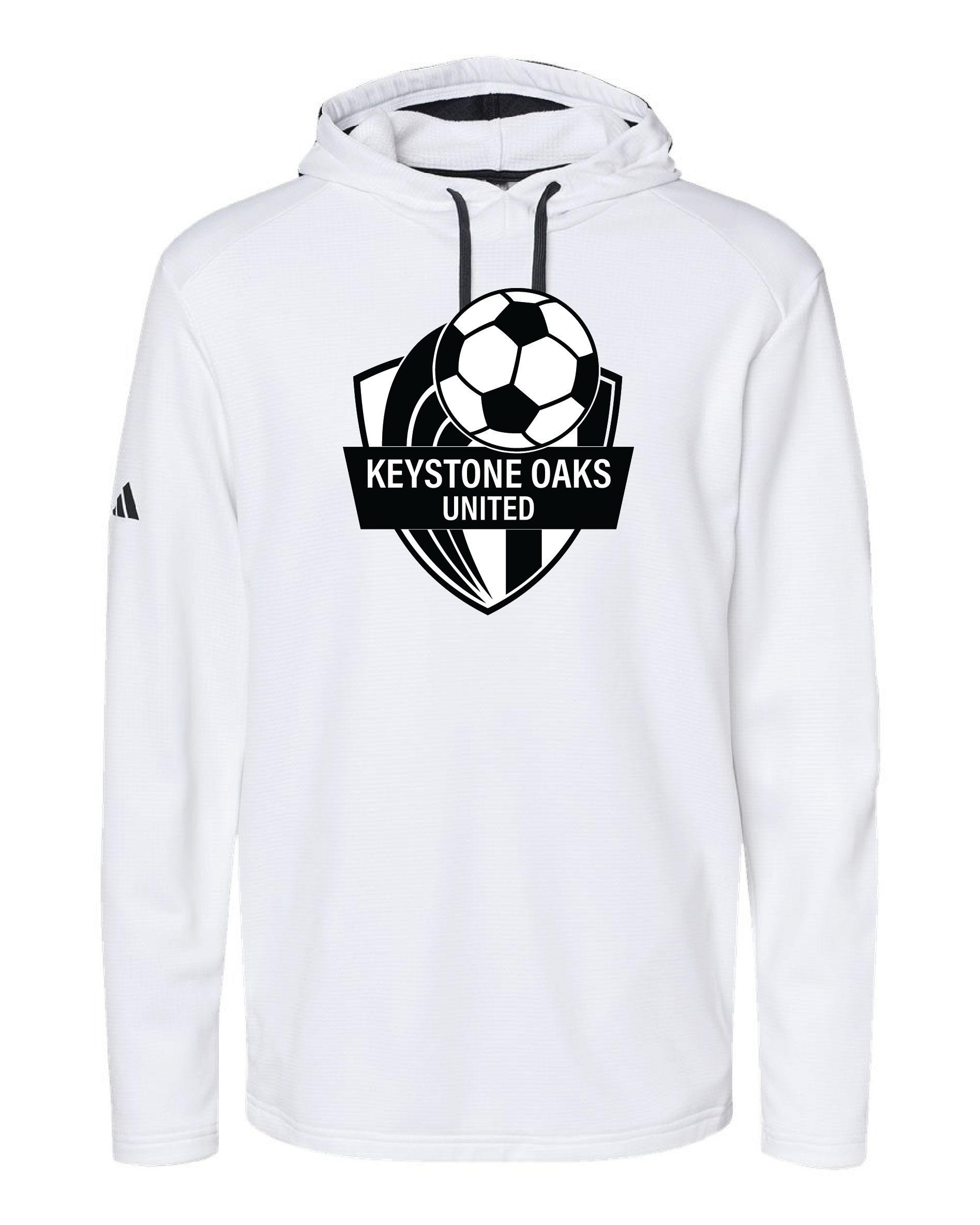 A530 Adidas Men's Textured Mixed Media Midweight Hooded Sweatshirt