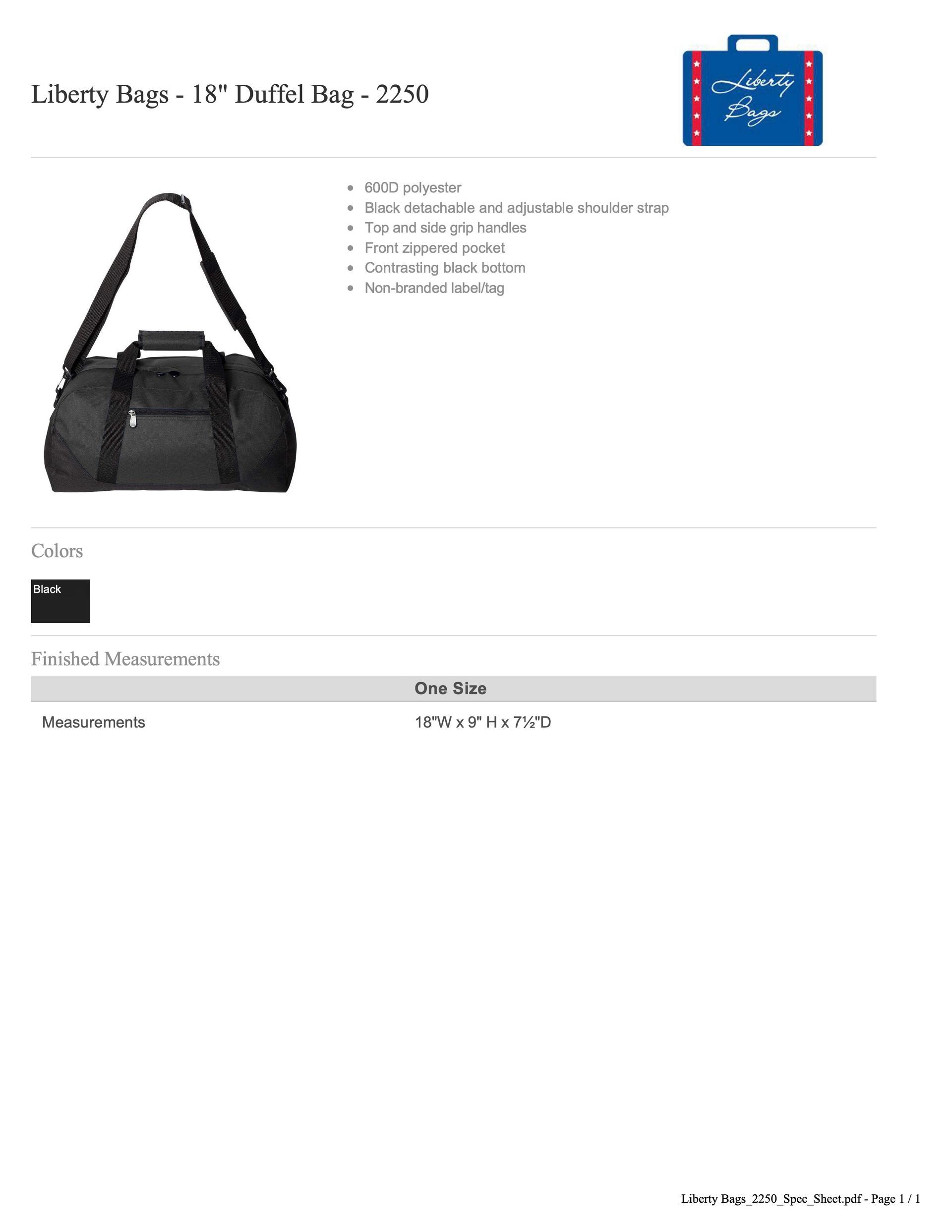 KO Softball 2250 Liberty 18 Duffel Bag