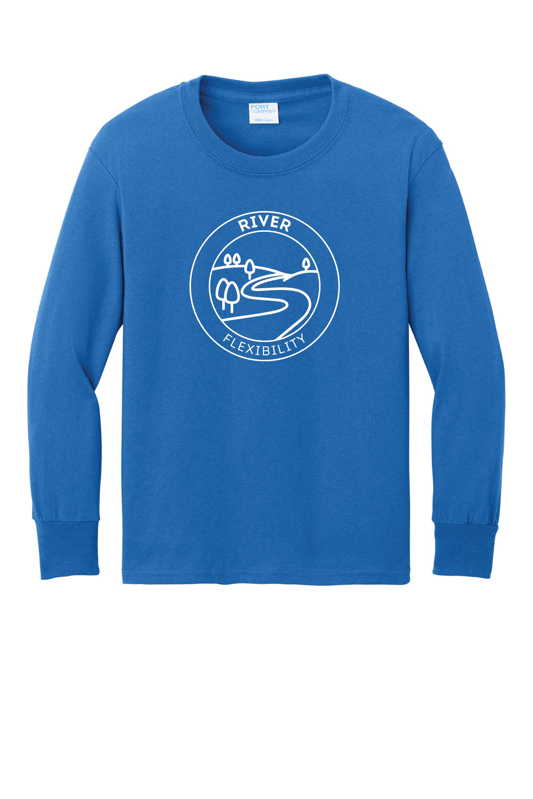 River  PC54YLS Port & Company(R) Youth Long Sleeve Core Cotton Tee