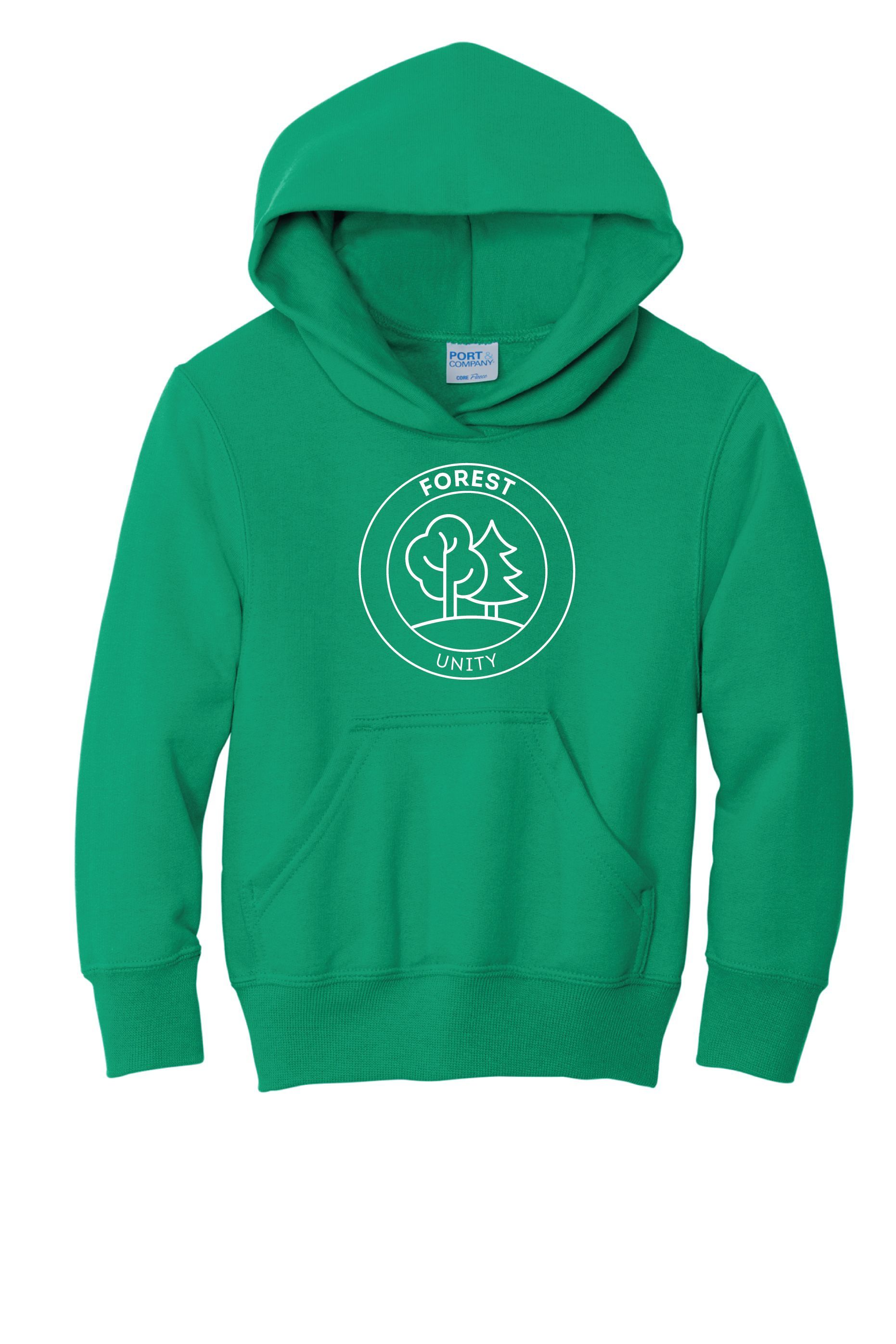 Forest PC90YH Port & Co™ Youth Core Fleece Pullover Hooded Sweatshirt