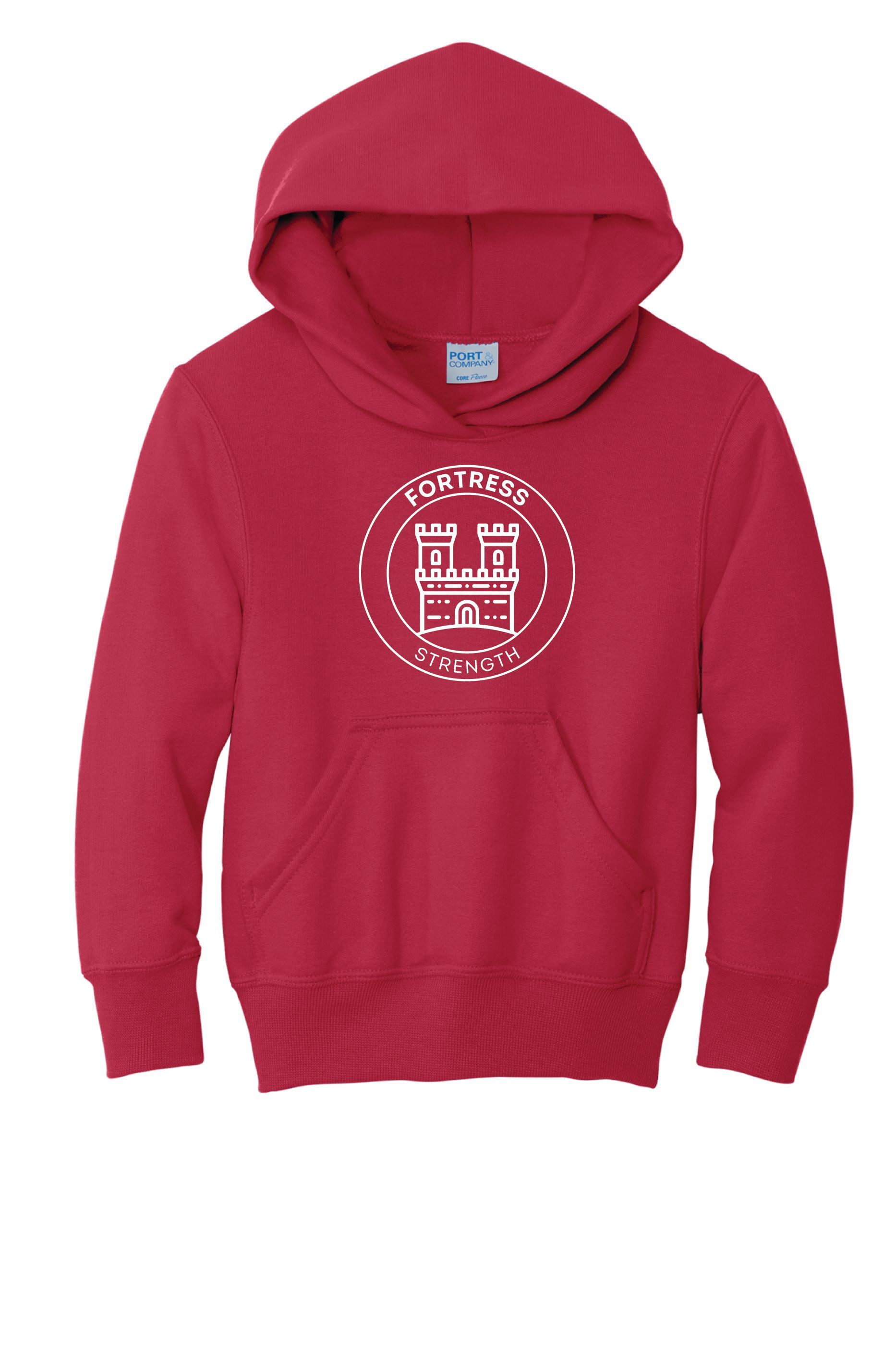 Fortress PC90YH Port & Co™ Youth Core Fleece Pullover Hooded Sweatshirt