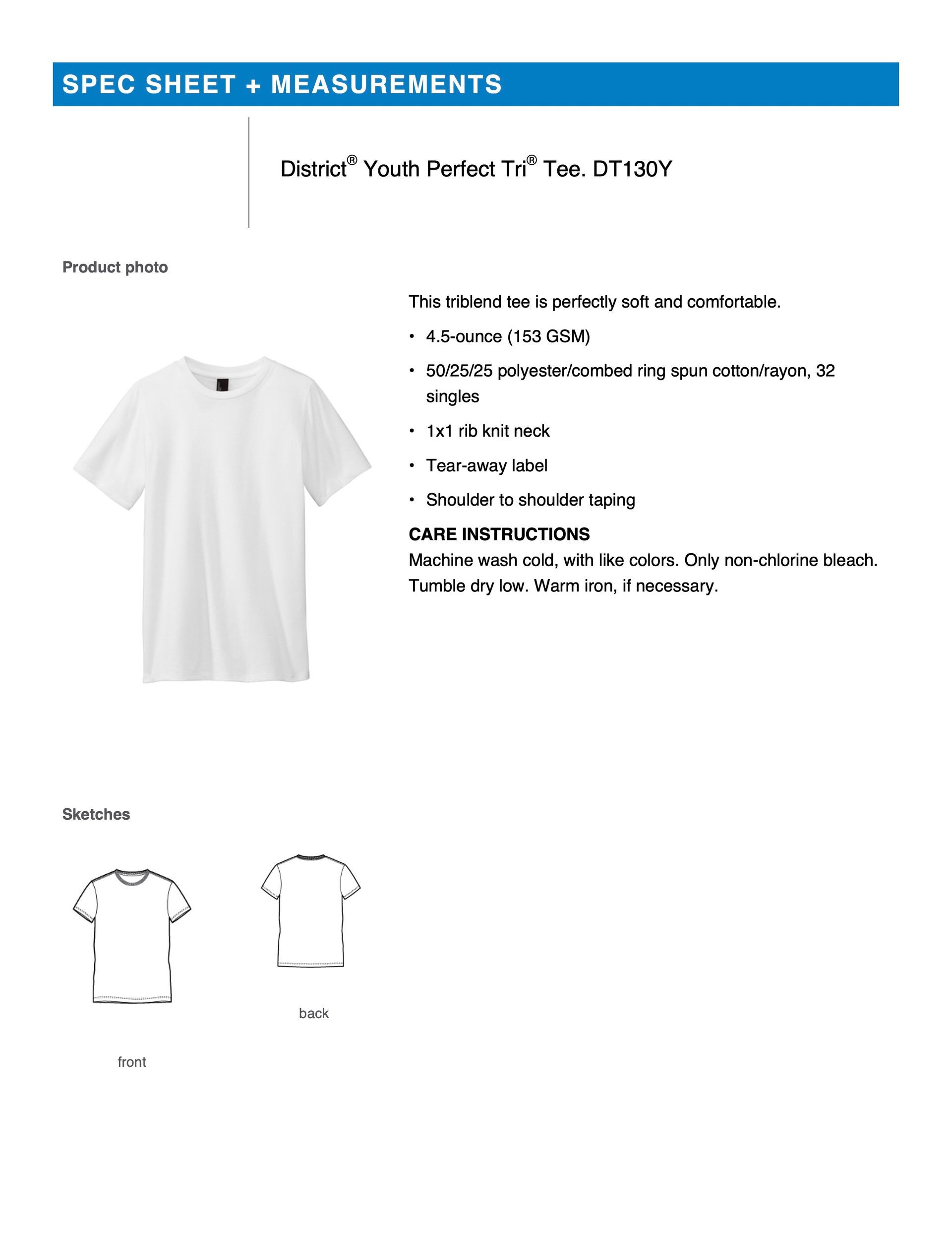 Kings of Summer DT130Y District® Youth Perfect Tri® Tee