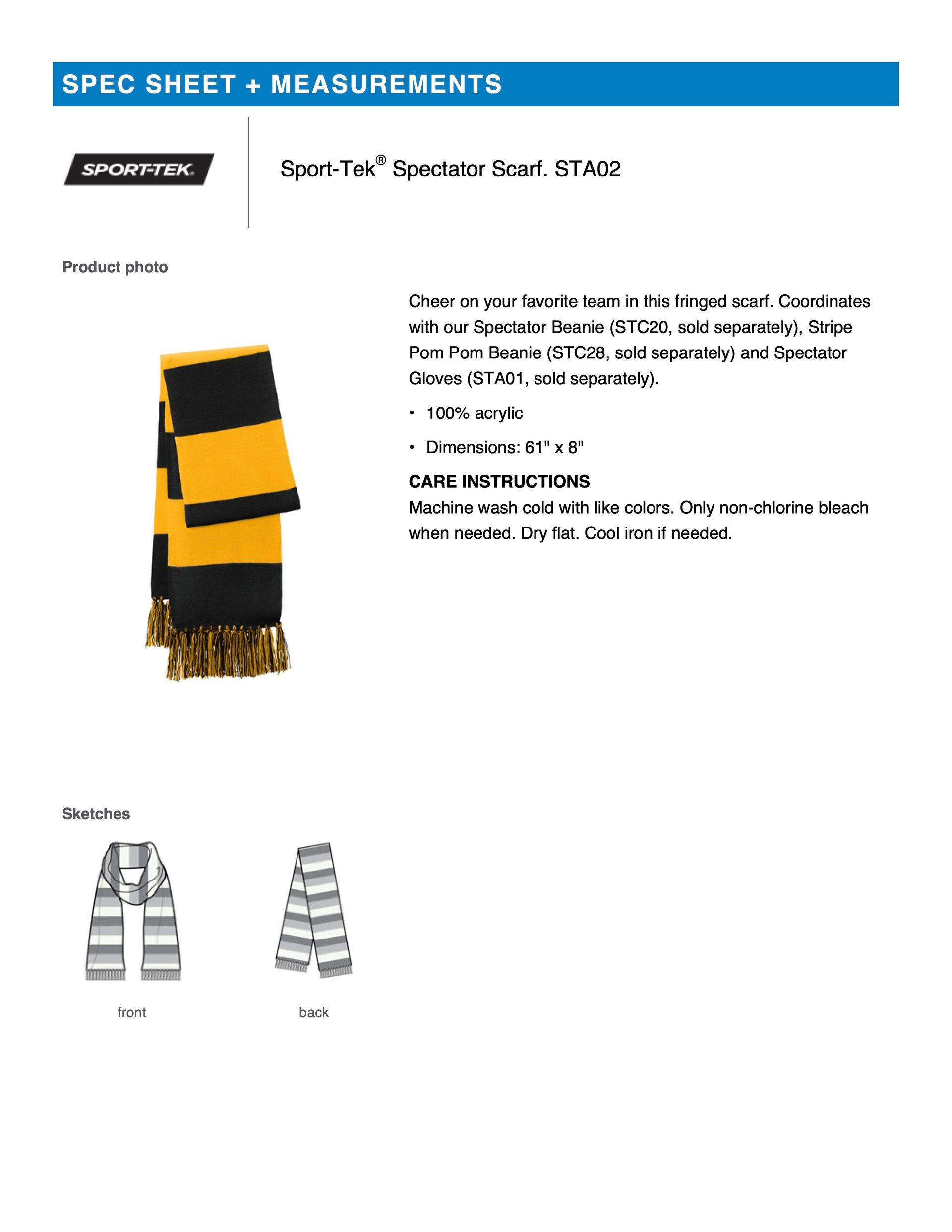 STA02 Sport-Tek® Spectator Scarf