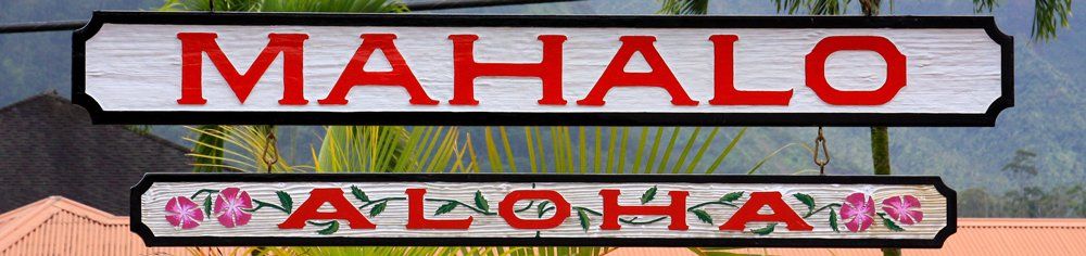 Mahalo Aloha sign