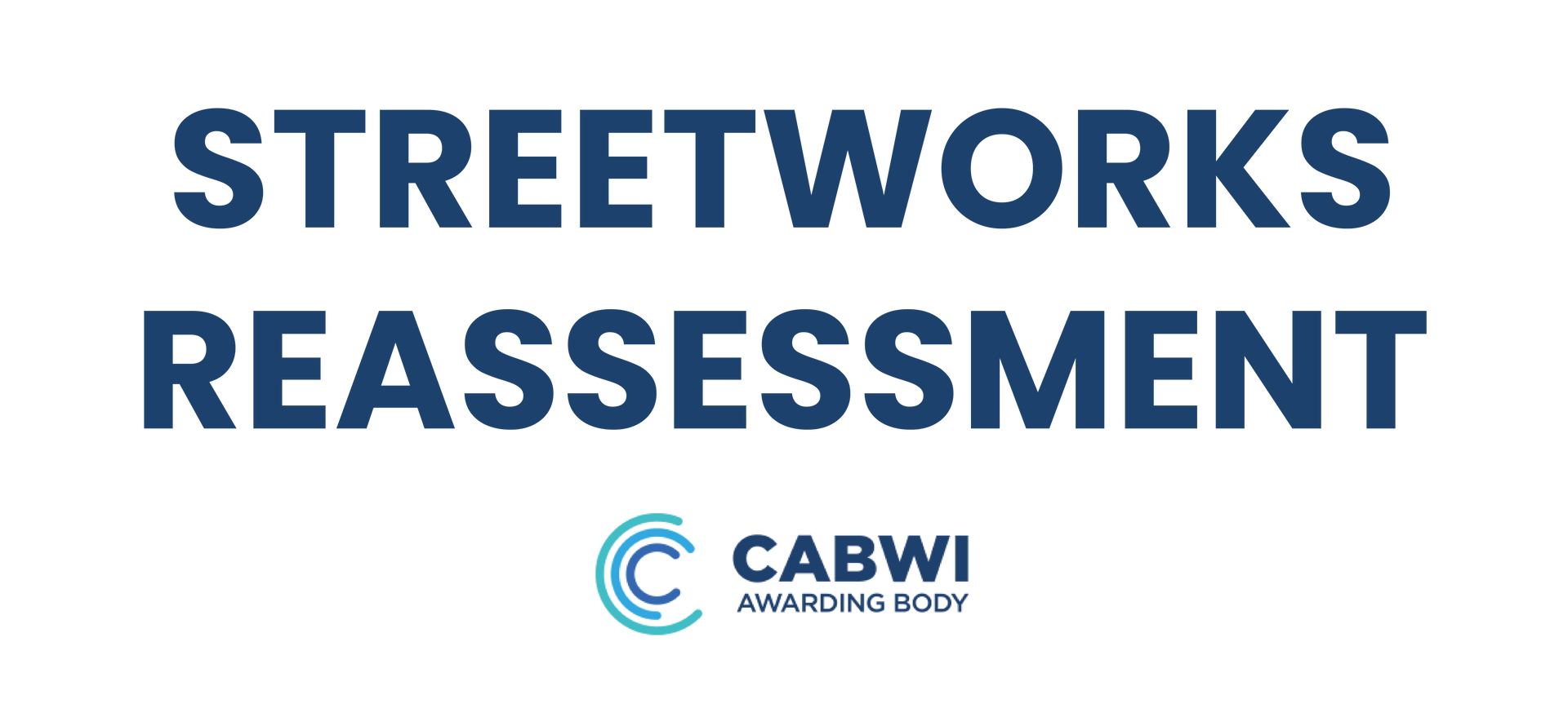 A logo for cabwi awarding body with a blue and white circle.