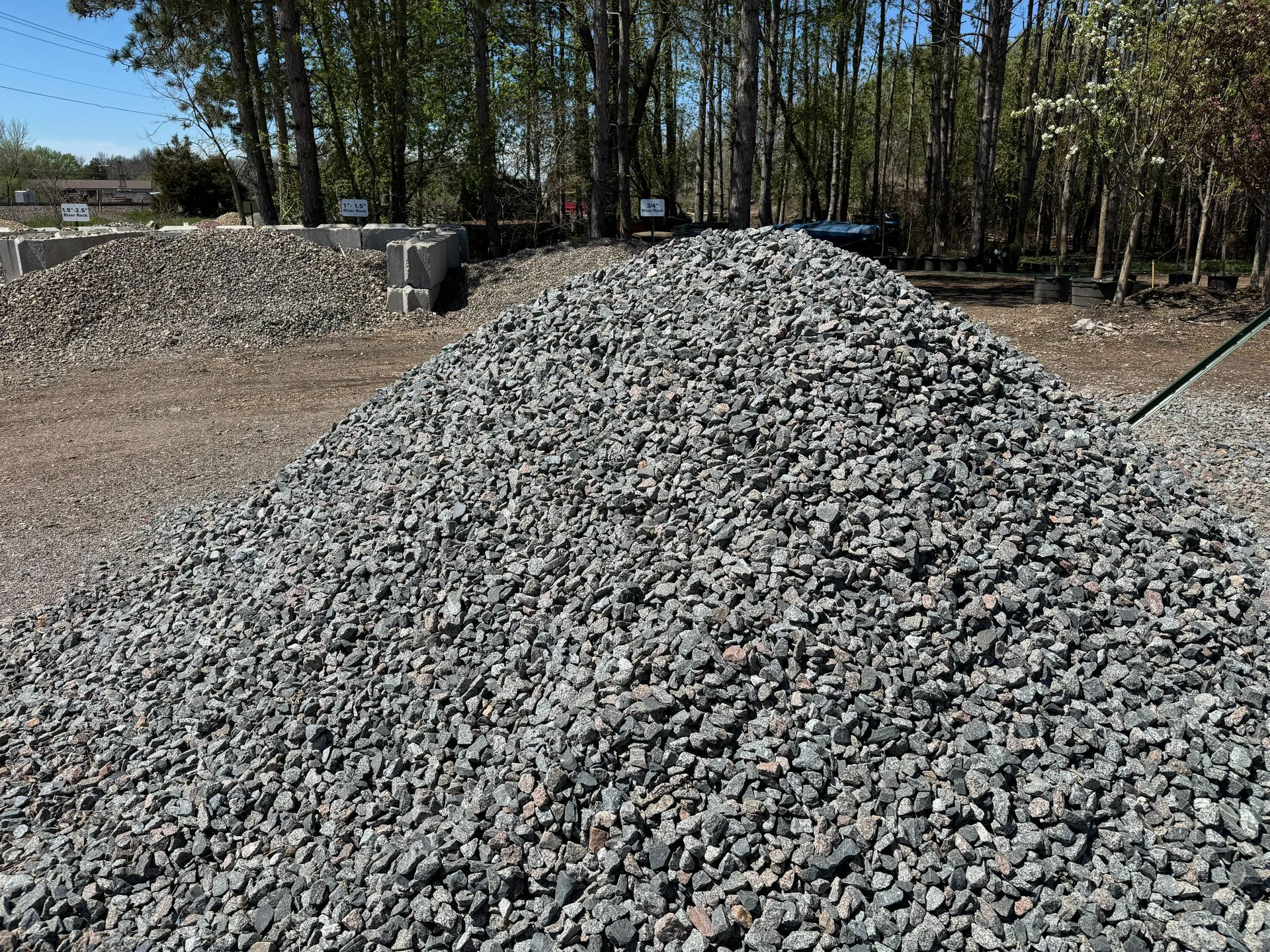 A pile of landscaping stone