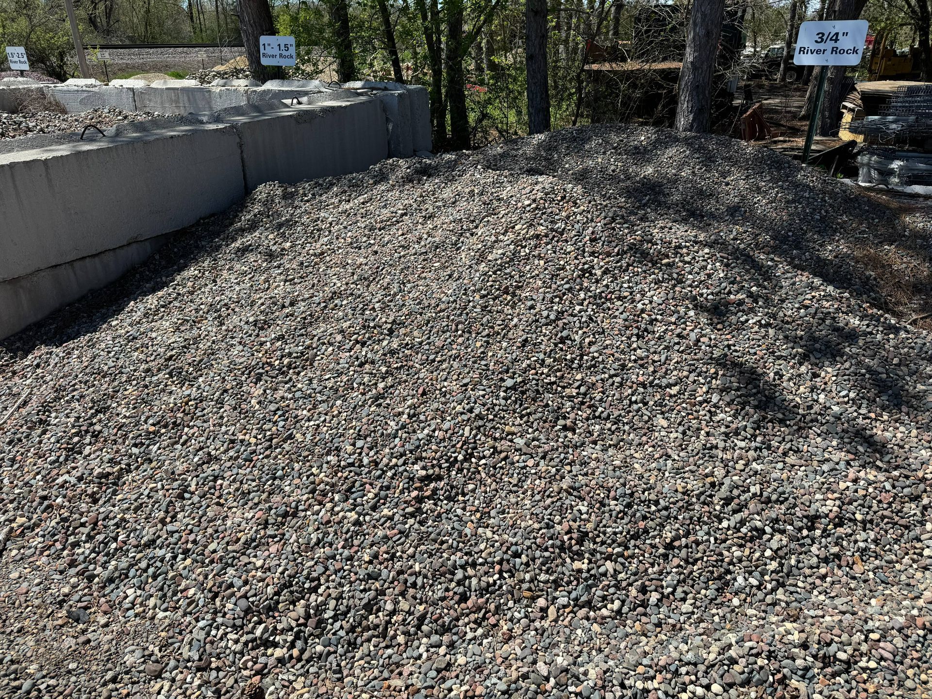 A pile of landscaping stone
