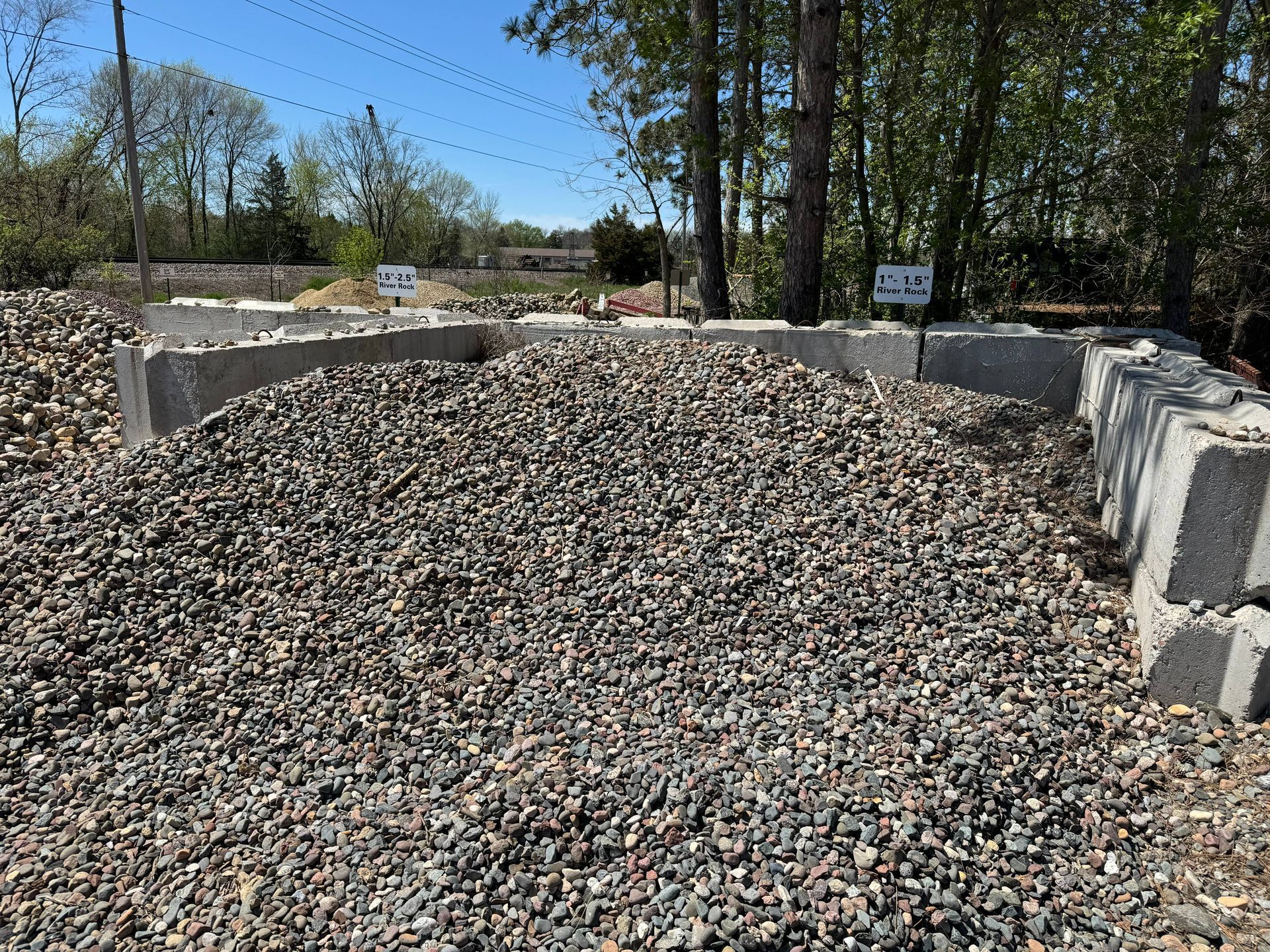 A pile of landscaping stone