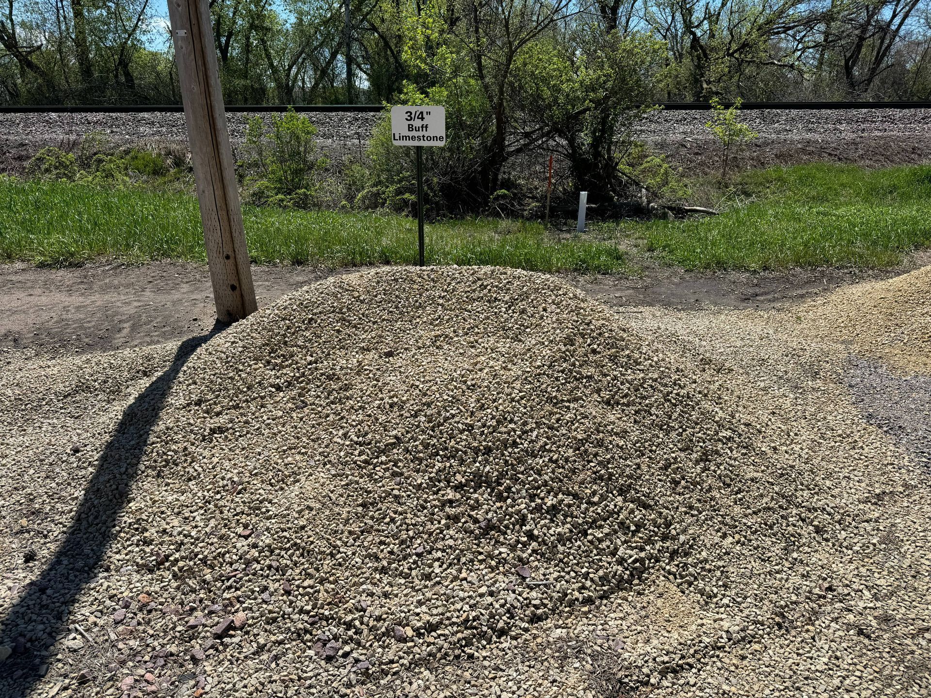 A pile of landscaping stone
