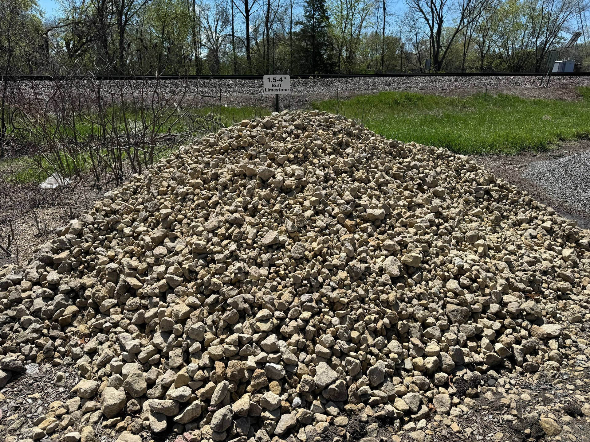 A pile of landscaping stone