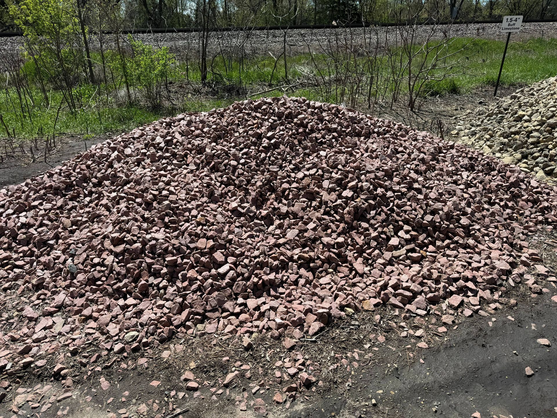 A pile of landscaping stone