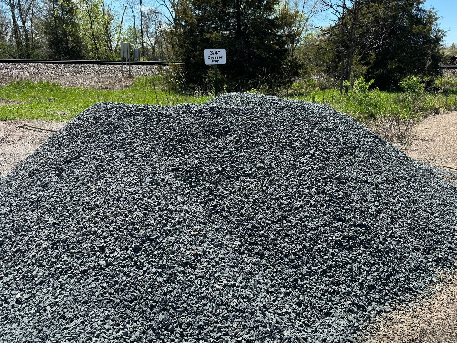 A pile of landscaping stone