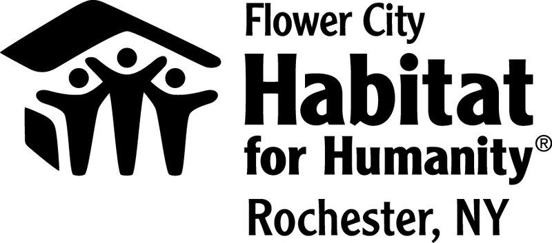 The logo for flower city habitat for humanity in rochester ny