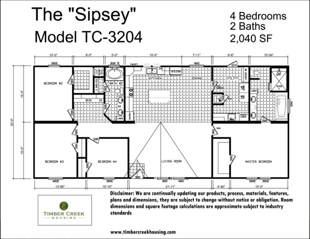 TIMBER CREEK THE SIPSEY LAYOUT