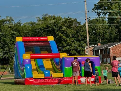 A Bounce House From Fairview Church of Christ's Back to School Event in Columbia, MO