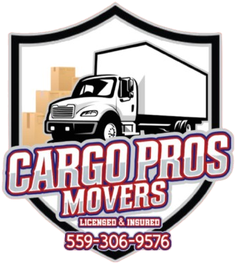 Logo: White moving truck with boxes, "Cargo Pros Movers", phone number.