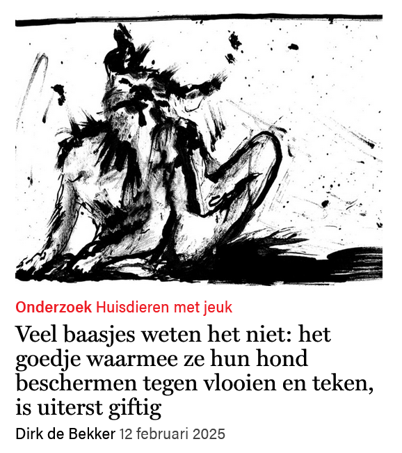 De Groene Amsterdammer - artikel Giftige bestrijdingsmiddelen bij honden en katten