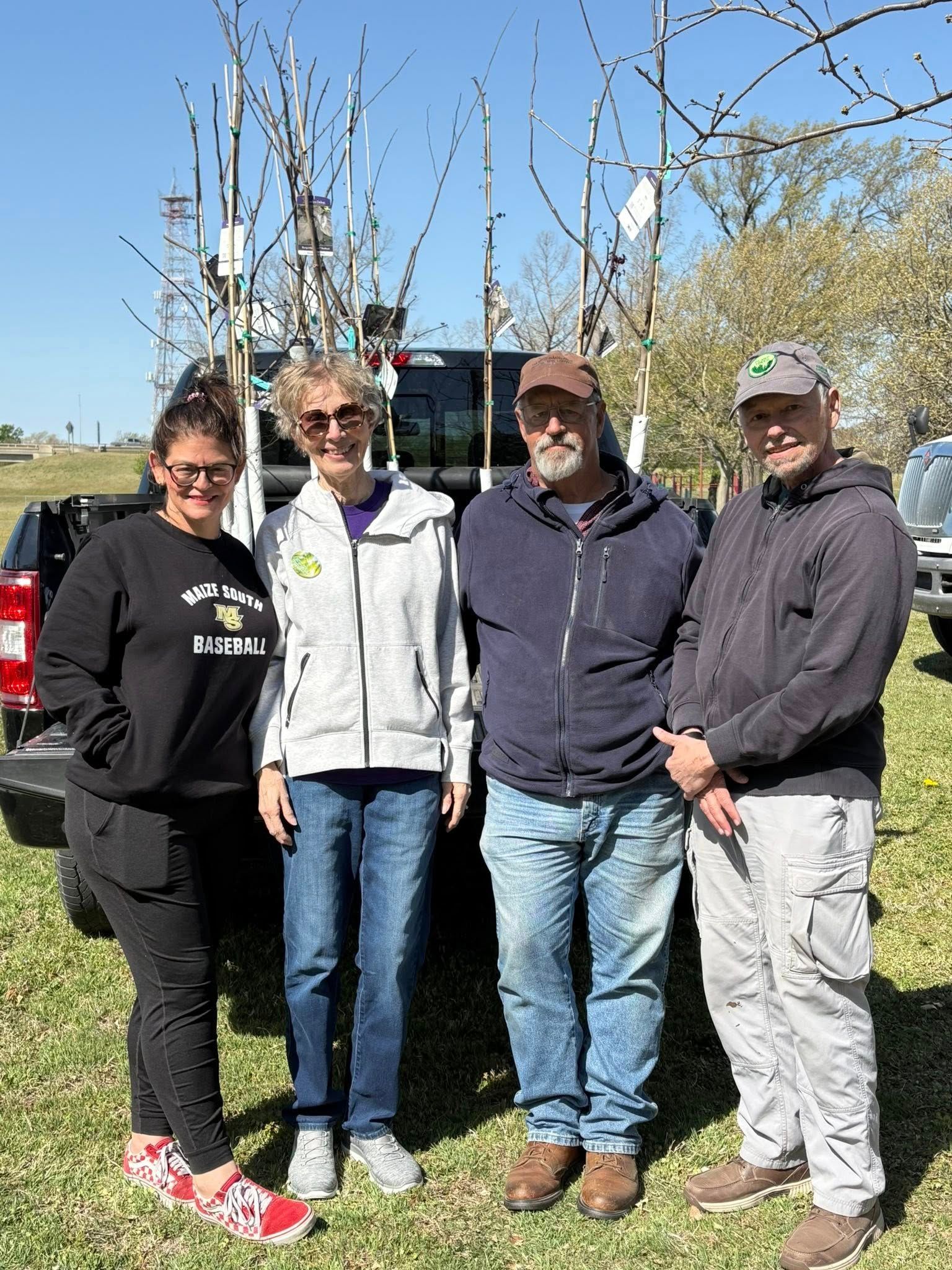Maggie Ballard smiling with supporters, showing her engagement with the community.
