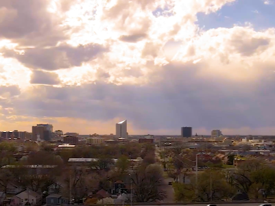 Maggie Ballard and her son Paxton standing in front of Paxton’s Blessings Box.