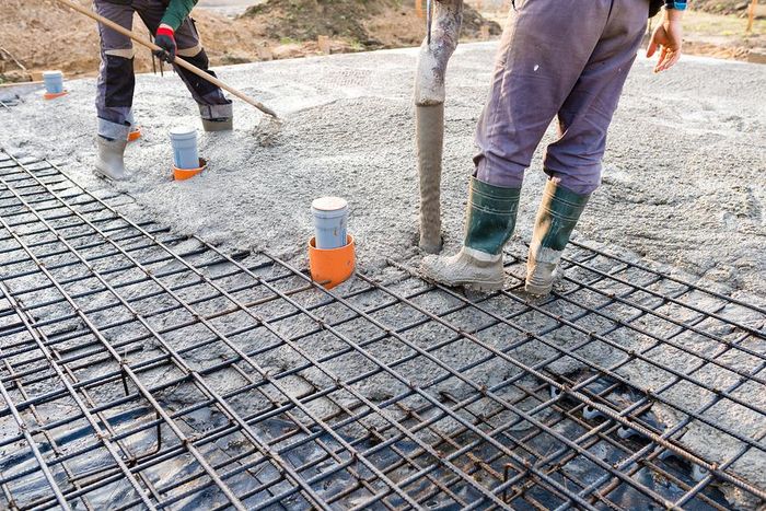 Concrete drain installation in Fremont California