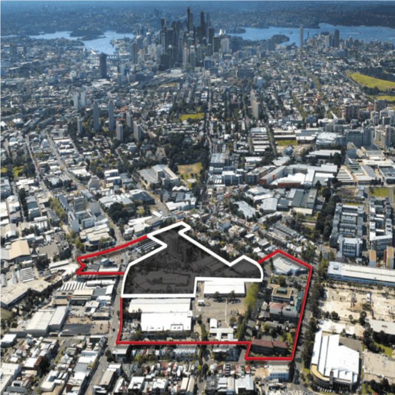 Aerial view of Green Square Town Centre, Green Square NSW