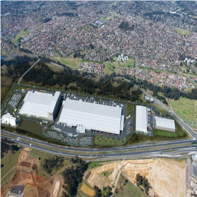Aerial view of Bankstown Airport Redevelopment, Bankstown NSW