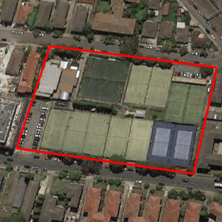 Aerial view of Strathfield Sports Club, Strathfield NSW