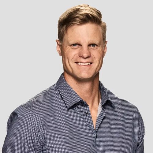 Nick Riewoldt smiling at the camera.