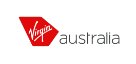 A virgin australia logo on a white background