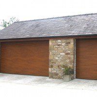 A domestic roller garage door