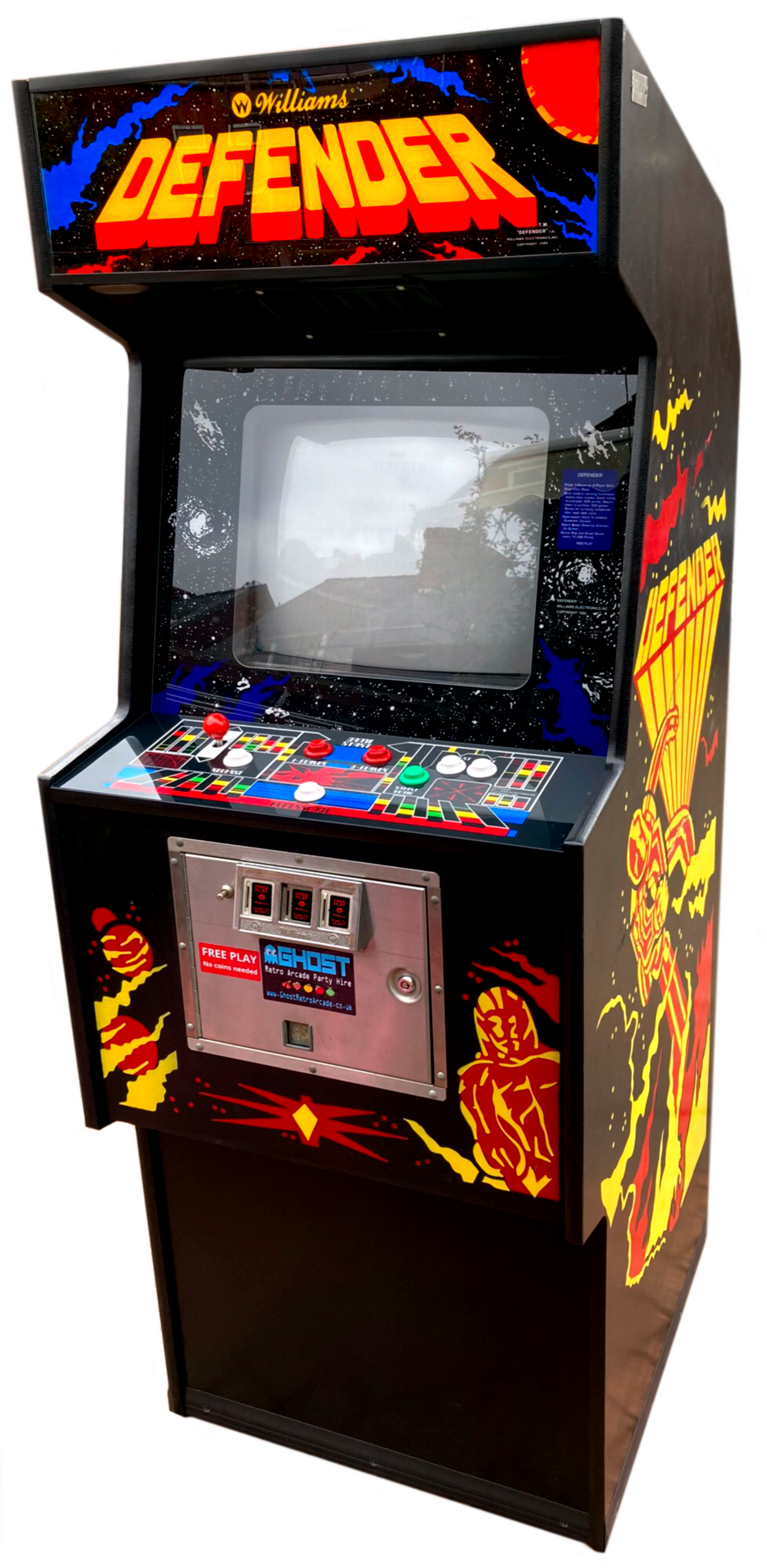 defender arcade machine hire