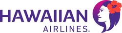 The logo for hawaiian airlines shows a woman with a flower in her hair