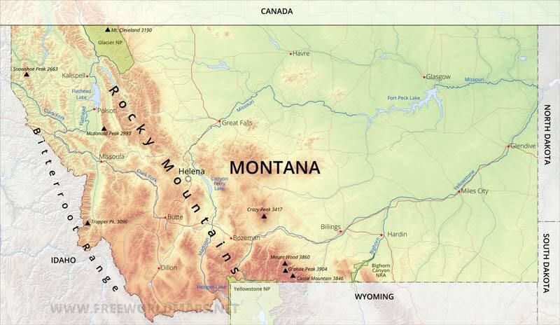 Montana map