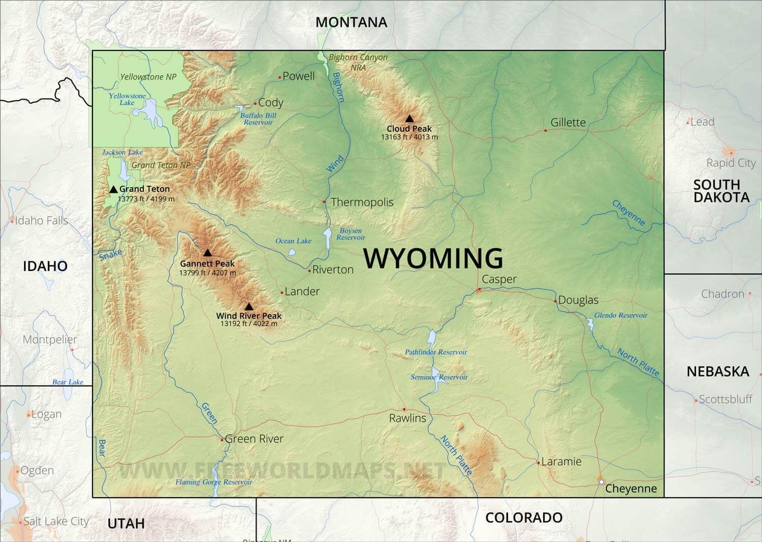 Wyoming map