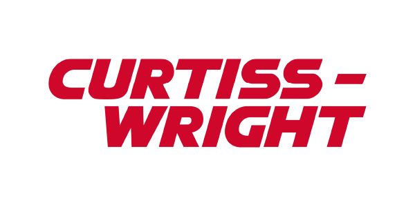 Das Curtiss-Wright-Logo in fettem roten Text auf weissem Hintergrund.