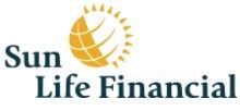 the sun life financial logo has a sun and a globe on it .