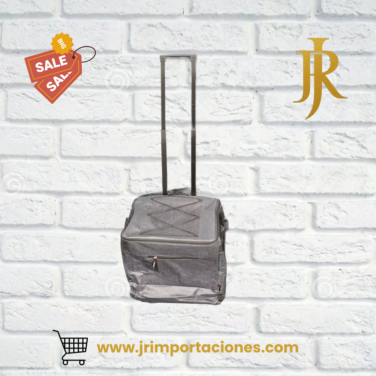 Maleta térmica gris con ruedas