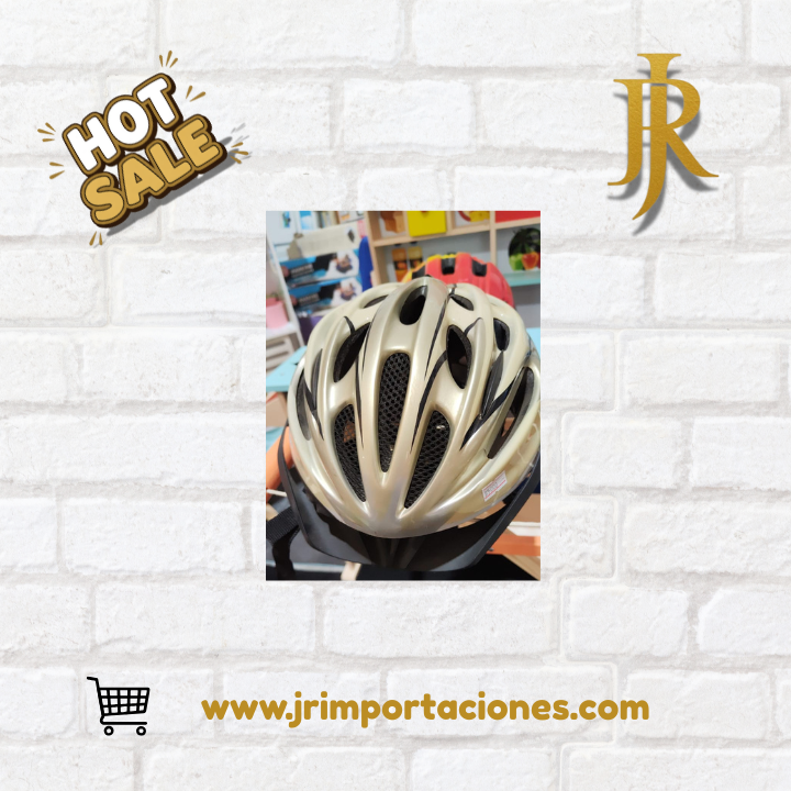 Casco de Ciclismo Deportivo – Dorado/Negro