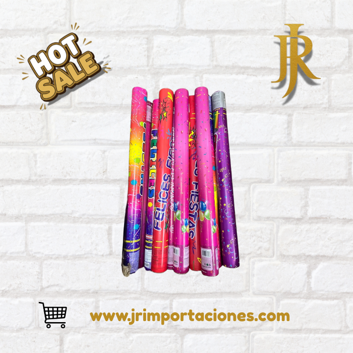 Tubo Confeti de 80 cm